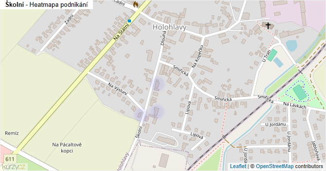 Školní - mapa podnikání