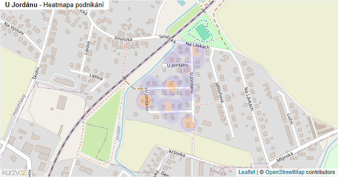 U Jordánu - mapa podnikání