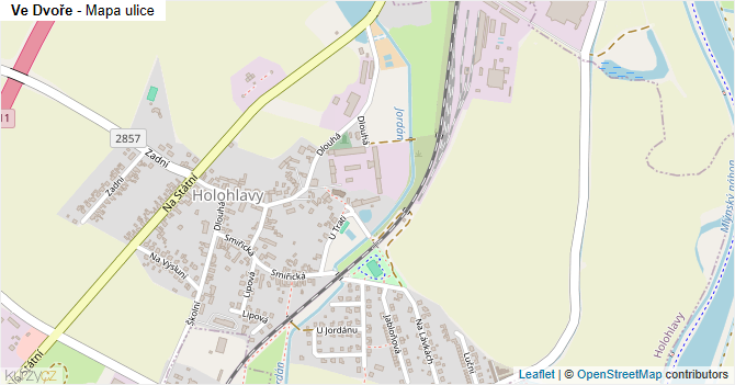 Ve Dvoře - mapa ulice