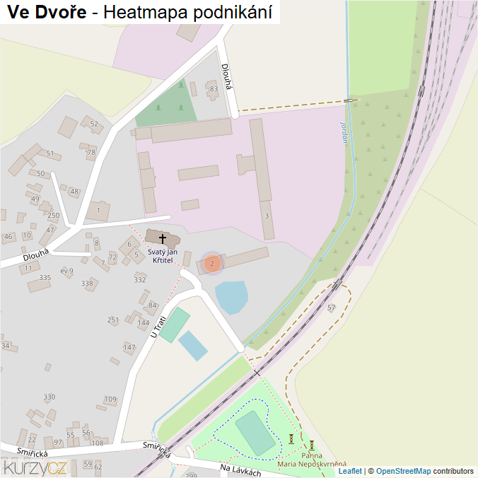 Mapa Ve Dvoře - Firmy v ulici.