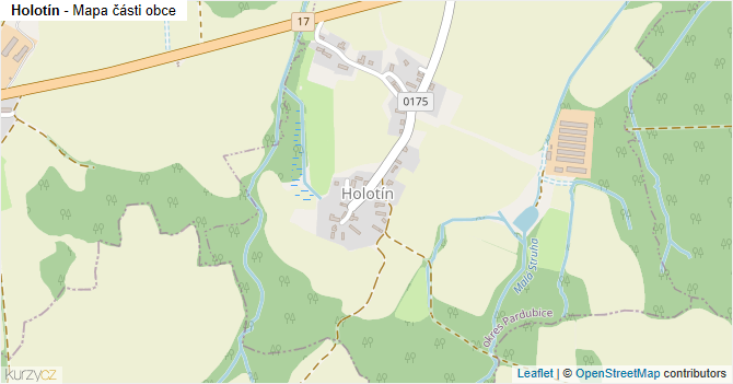 Holotín - mapa části obce