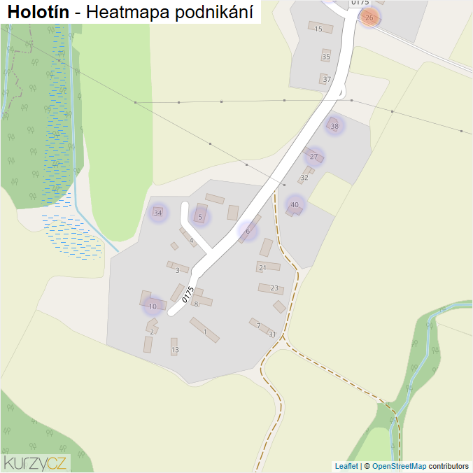 Mapa Holotín - Firmy v části obce.