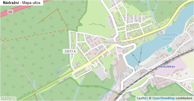 Nádražní - mapa ulice