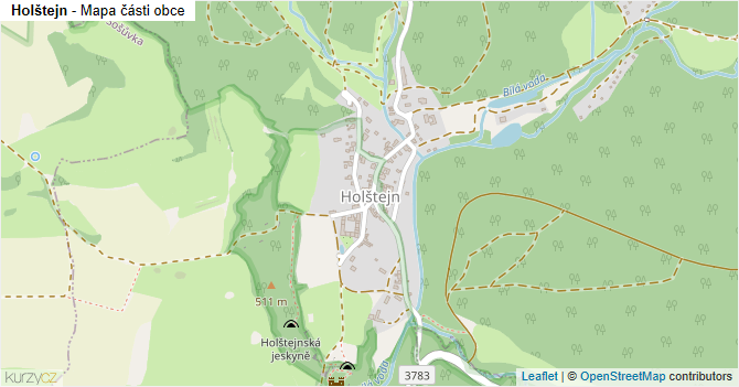 Holštejn - mapa části obce