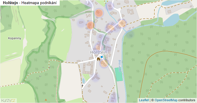 Holštejn - mapa podnikání
