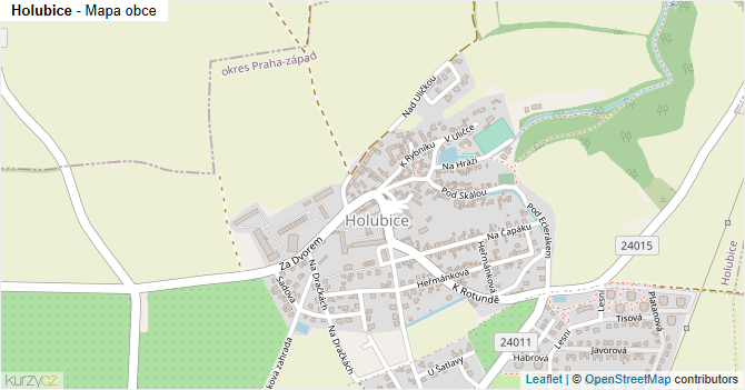Holubice - mapa obce