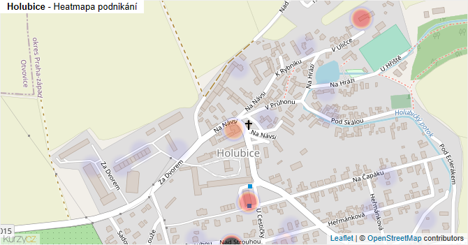 Holubice - mapa podnikání