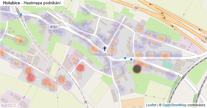 Holubice - mapa podnikání