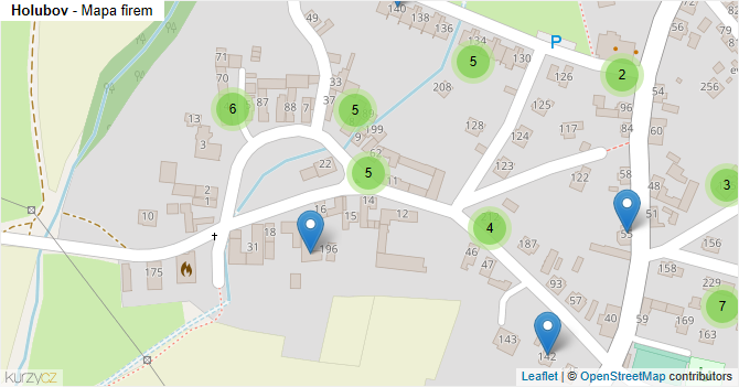 Holubov - mapa firem
