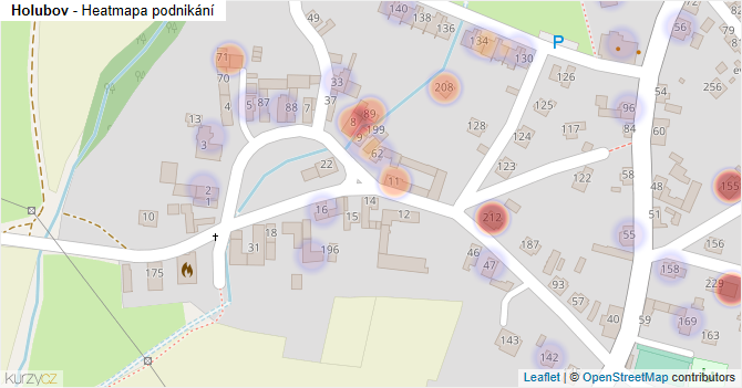 Holubov - mapa podnikání
