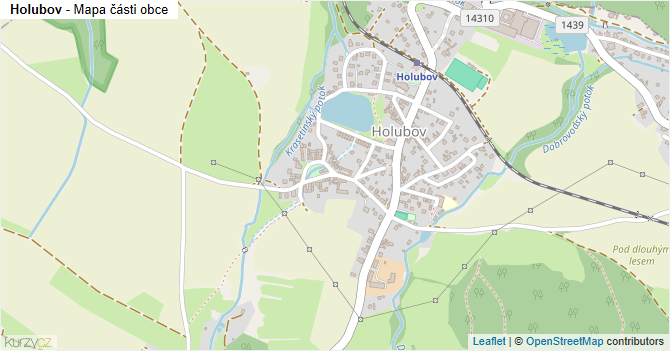 Holubov - mapa části obce