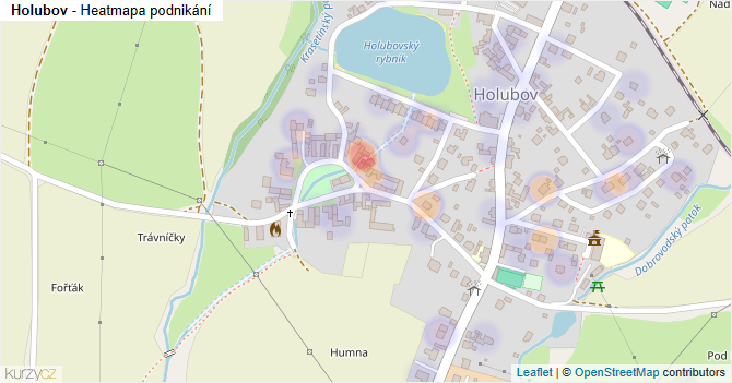Holubov - mapa podnikání