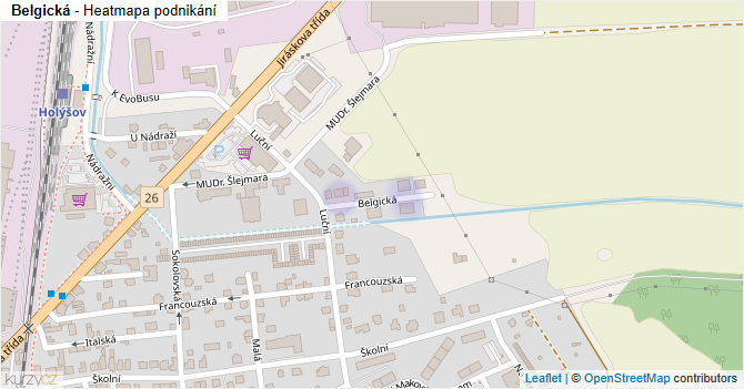 Belgická - mapa podnikání