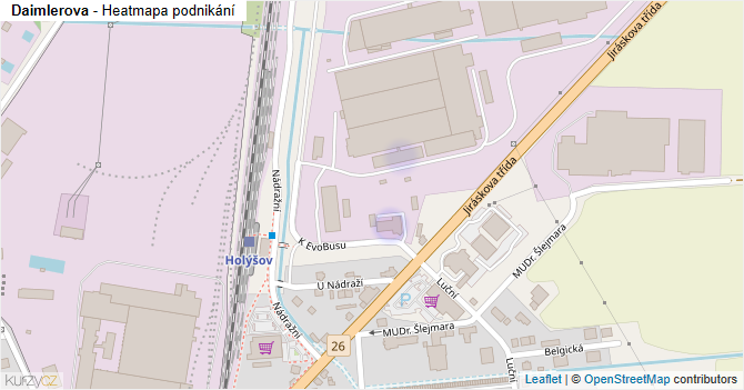 Daimlerova - mapa podnikání