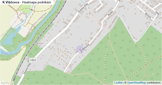 K Višňovce - mapa podnikání