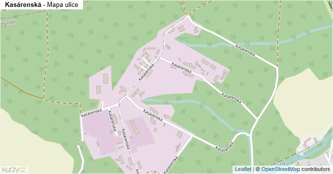 Kasárenská - mapa ulice