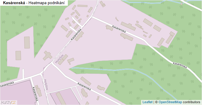Kasárenská - mapa podnikání