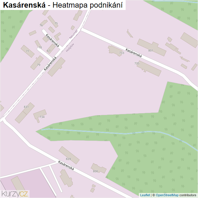 Mapa Kasárenská - Firmy v ulici.