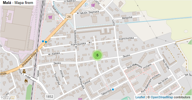 Malá - mapa firem