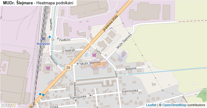 MUDr. Šlejmara - mapa podnikání