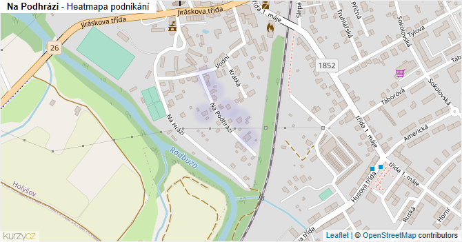 Na Podhrází - mapa podnikání