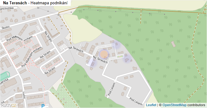 Na Terasách - mapa podnikání