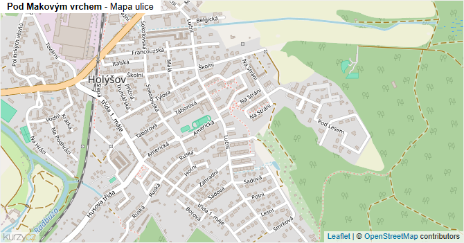 Pod Makovým vrchem - mapa ulice