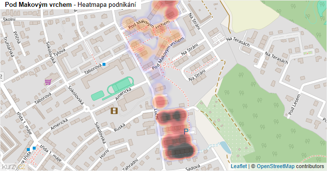 Pod Makovým vrchem - mapa podnikání