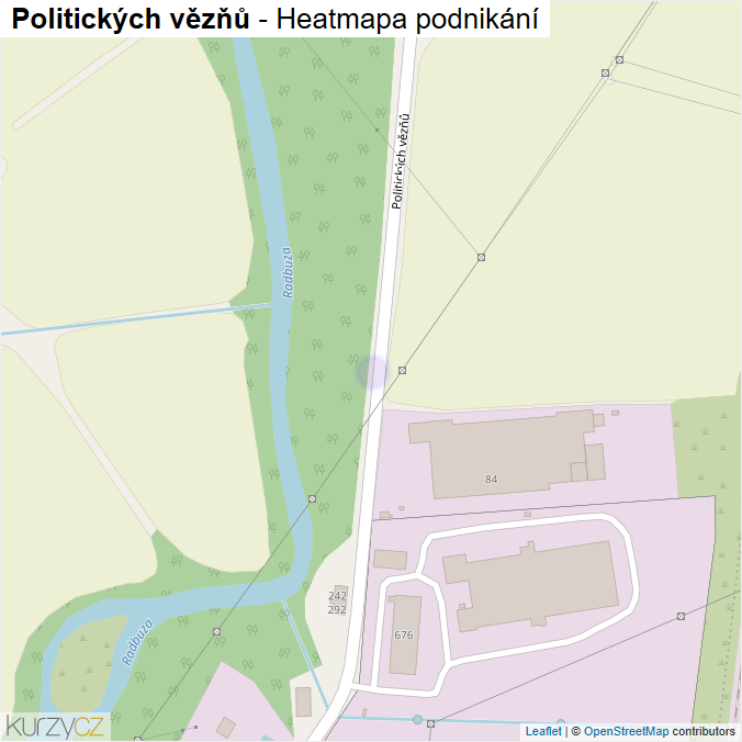 Mapa Politických vězňů - Firmy v ulici.