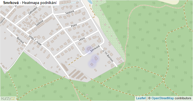 Smrková - mapa podnikání