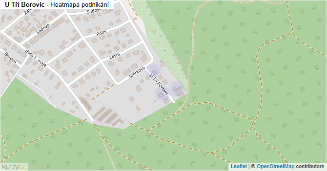 U Tří Borovic - mapa podnikání