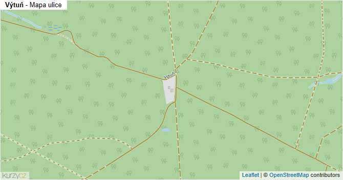 Výtuň - mapa ulice