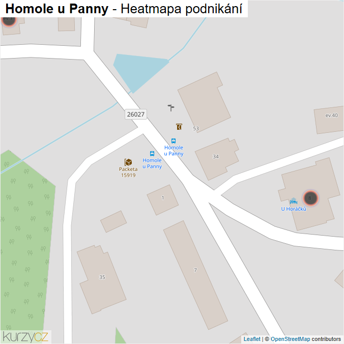 Mapa Homole u Panny - Firmy v obci.