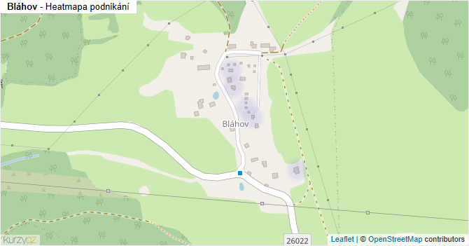 Bláhov - mapa podnikání