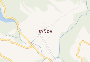 Byňov v obci Homole u Panny - mapa části obce