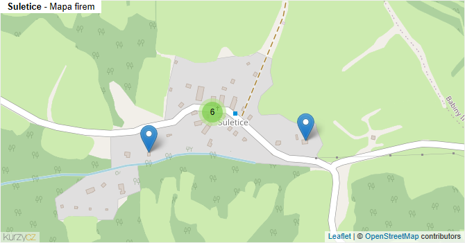 Suletice - mapa firem