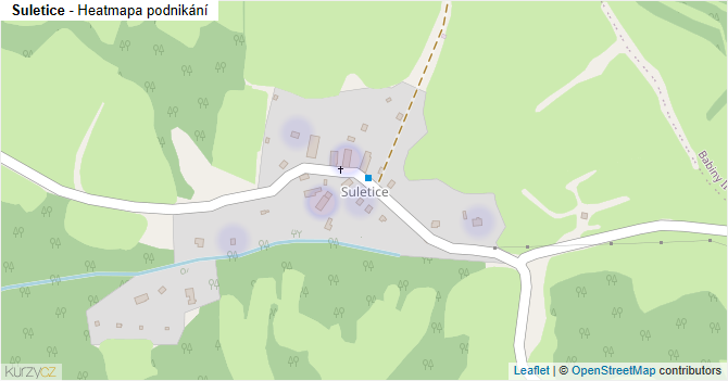 Suletice - mapa podnikání