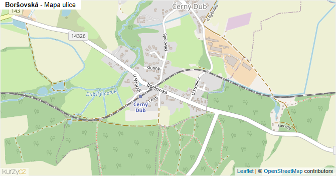 Boršovská - mapa ulice