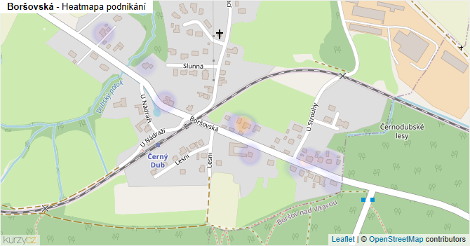 Boršovská - mapa podnikání