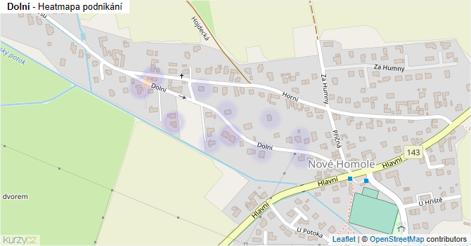Dolní - mapa podnikání