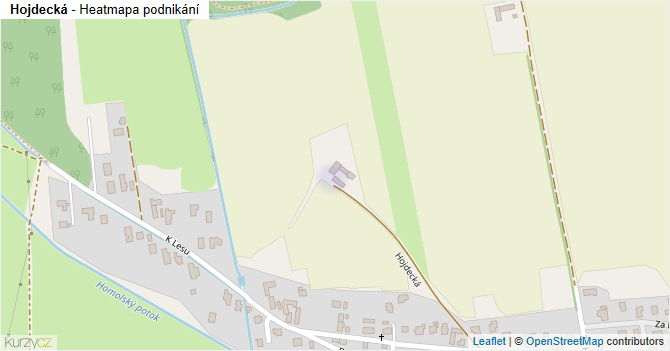 Hojdecká - mapa podnikání