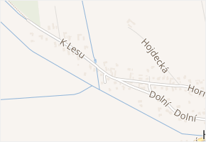K Lesu v obci Homole - mapa ulice