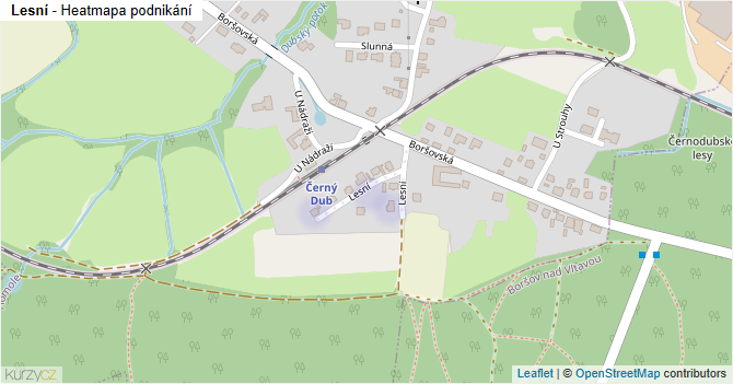 Lesní - mapa podnikání