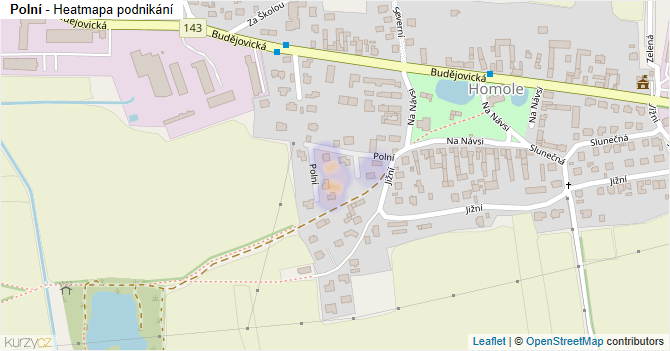 Polní - mapa podnikání