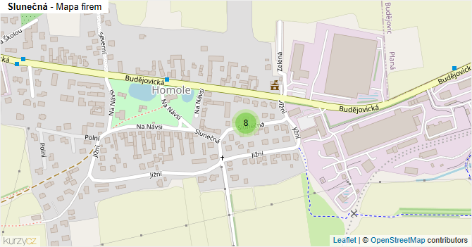 Slunečná - mapa firem