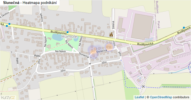 Slunečná - mapa podnikání