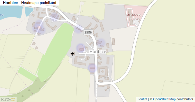 Honbice - mapa podnikání