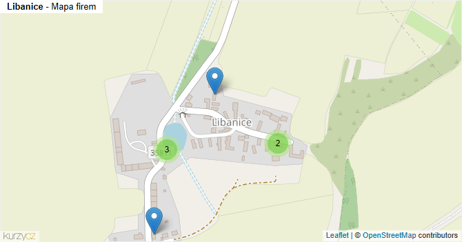 Libanice - mapa firem