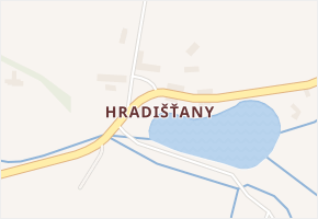 Hradišťany v obci Honezovice - mapa části obce