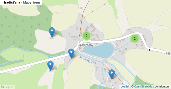 Hradišťany - mapa firem